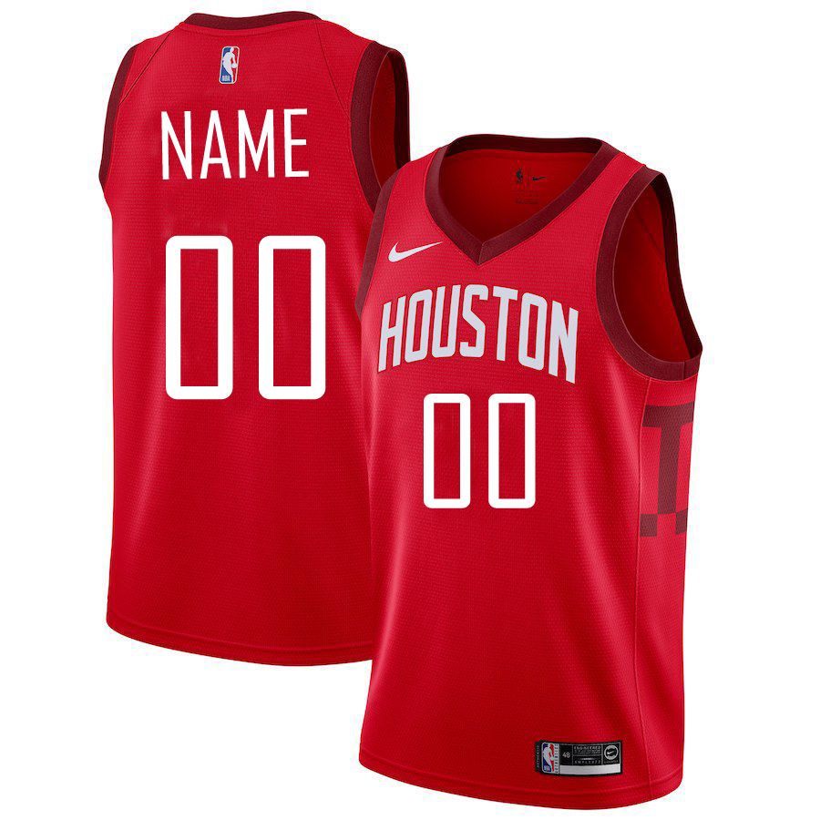 Customized Men Houston Rockets Red Swingman Earned Edition NBA Jersey